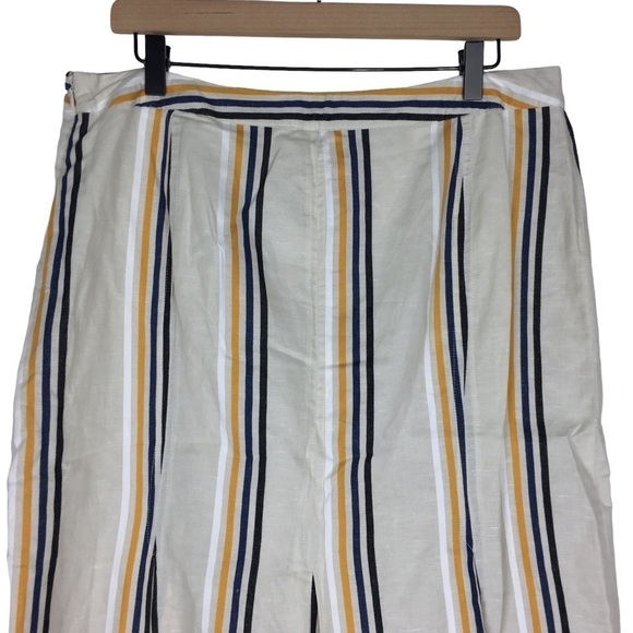 WHO WHAT WEAR Line Stripe Skirt Knee Midi Length Fully Lined Plus Size 14 NWT - Picture 4 of 12